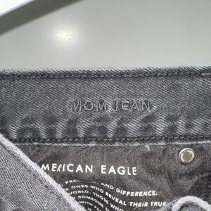 American Eagle Outfitters Black Distressed Straight Leg Jeans